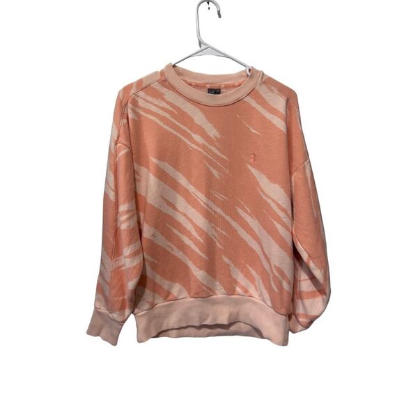 Sweaty Betty London Size XS Light Pink Oversized Tye Dye Crewneck Sweater Retro - Picture 1 of 11